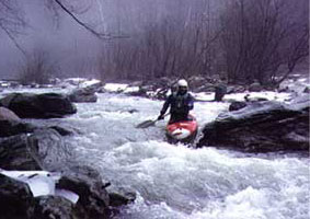 Norm Sims winter paddling