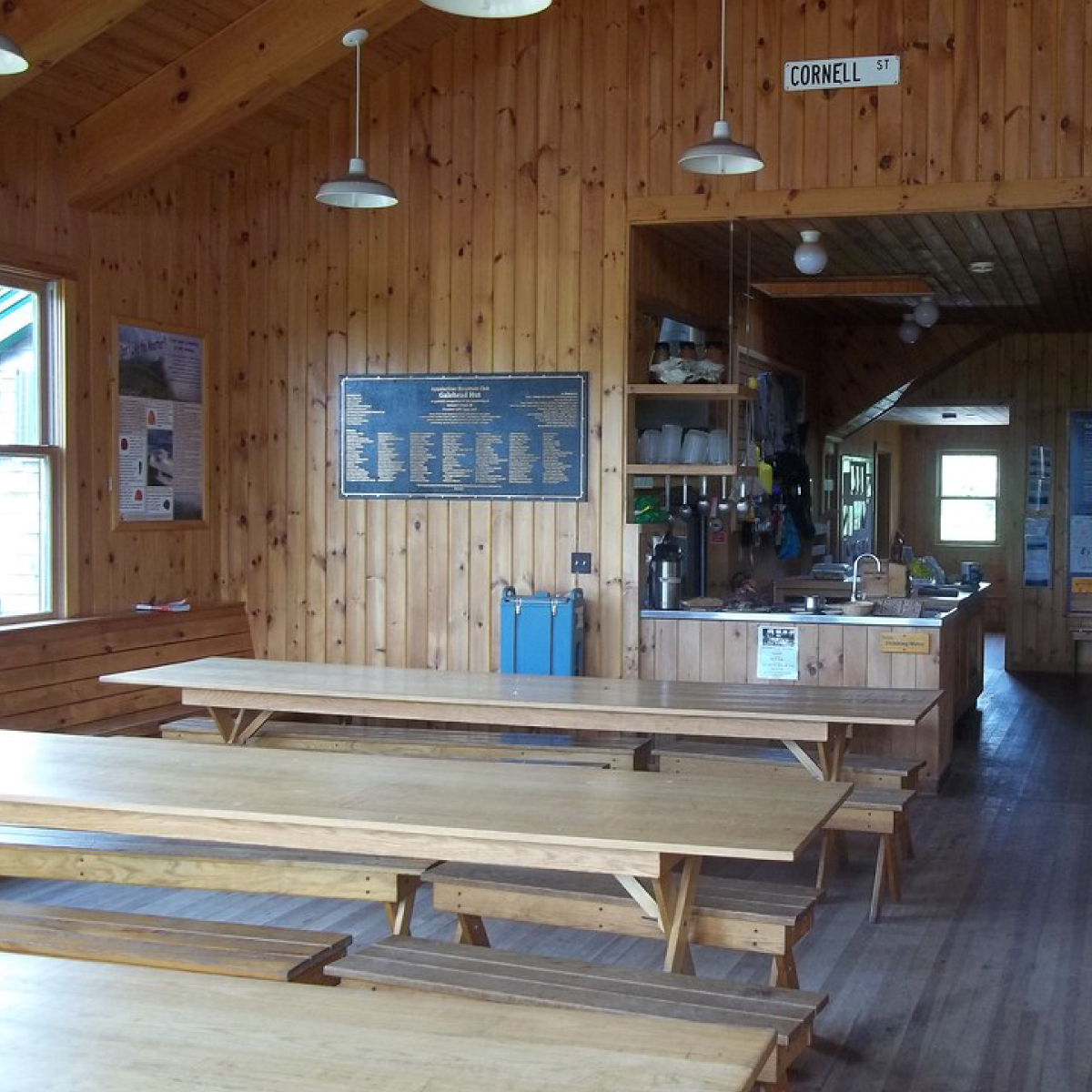 View of the dining room at Galehead Hut