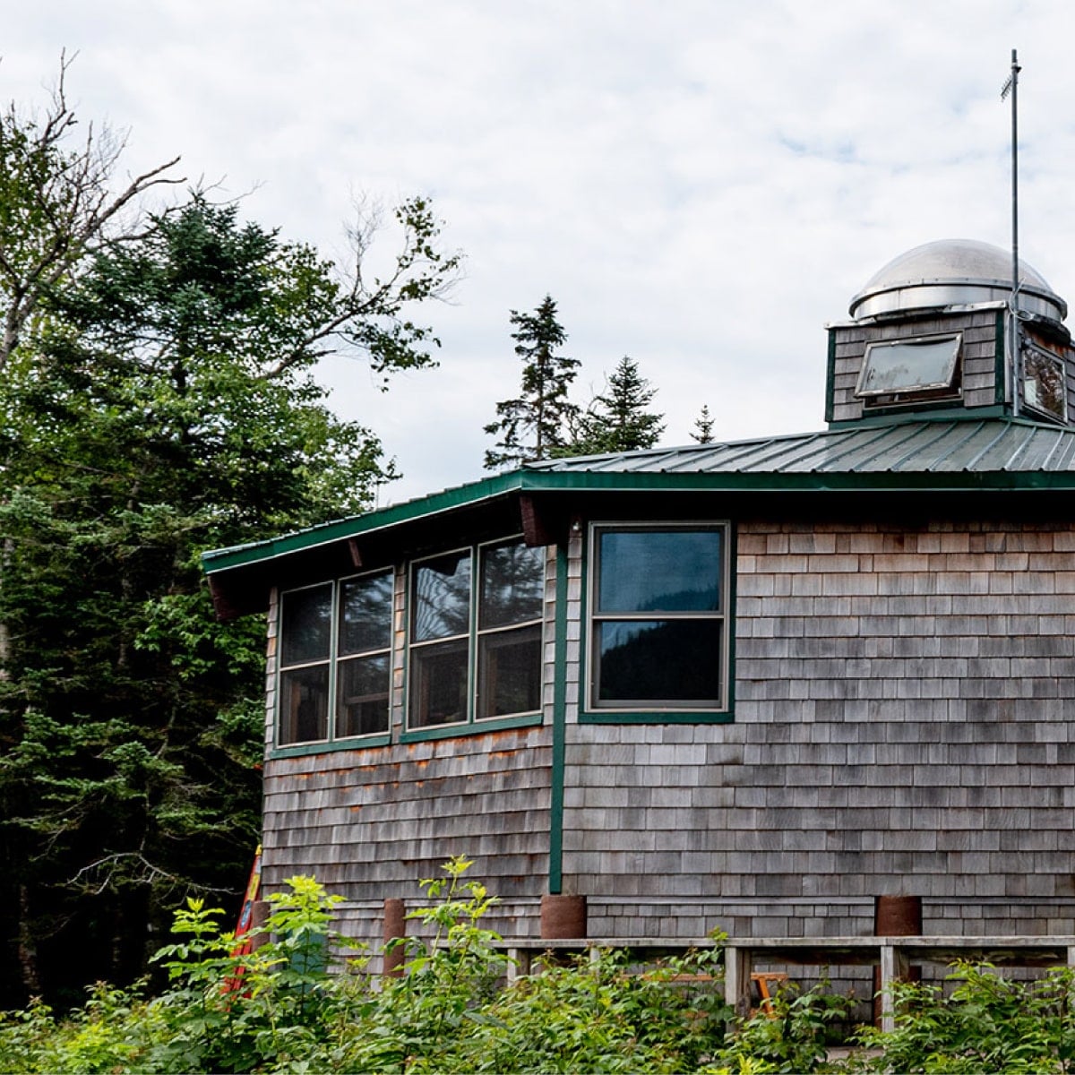 View of Lonesome Lake Hut