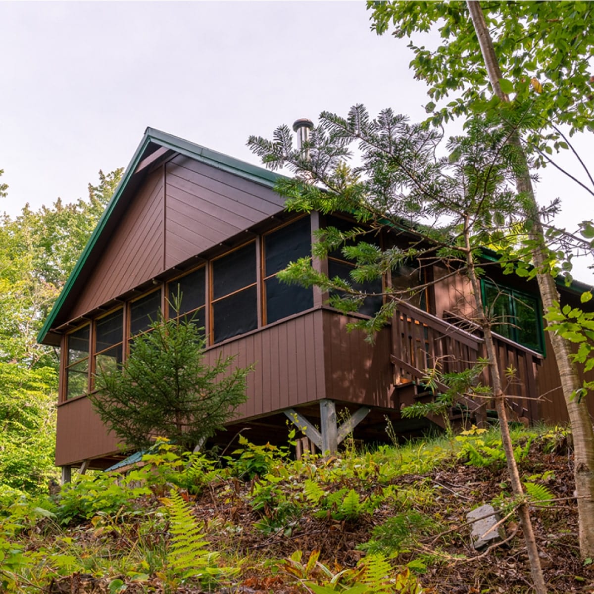 Moose Point Cabin from below