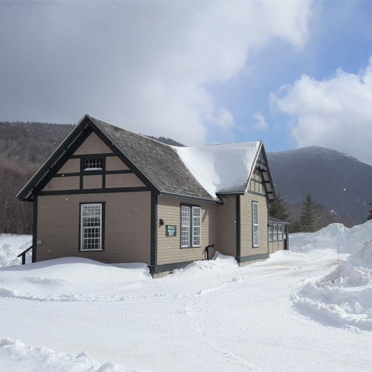 View of Shapleigh Bunkhouse in winter