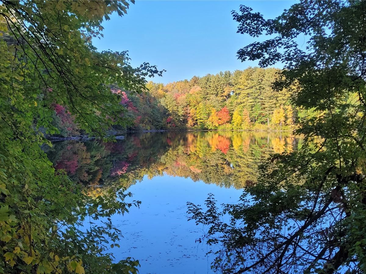Ashley reservoir in fall
