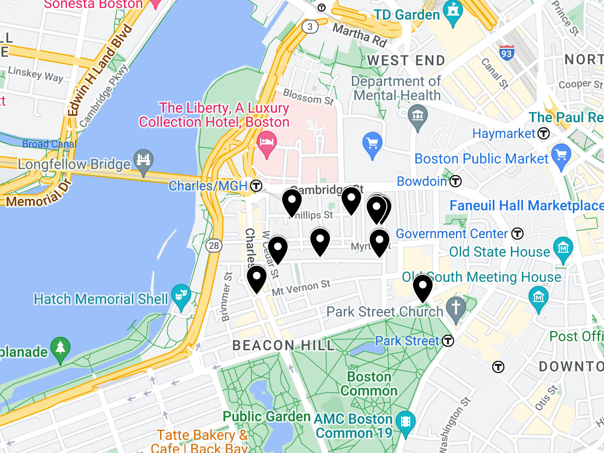 Google map of Beacon Hill area