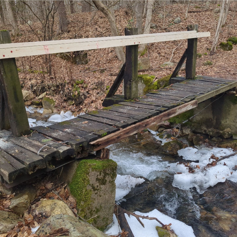 Dilapidated bridge on the A.T.