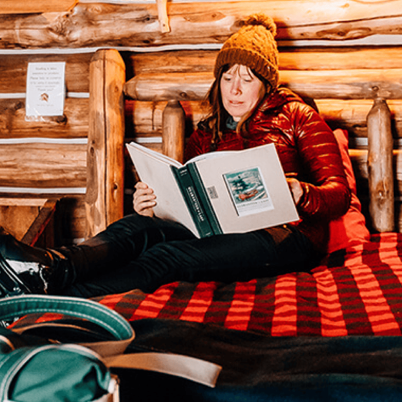 Woman reading a book