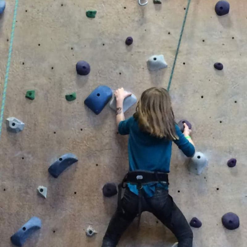 Climbing at the gym