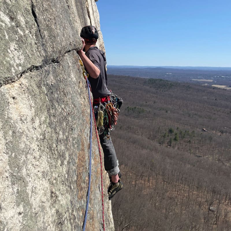 Climber on a rock face