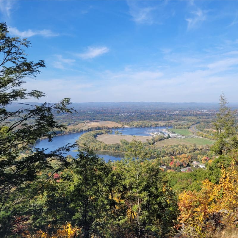 View of the Connecticut River from Mt Tom Reservation