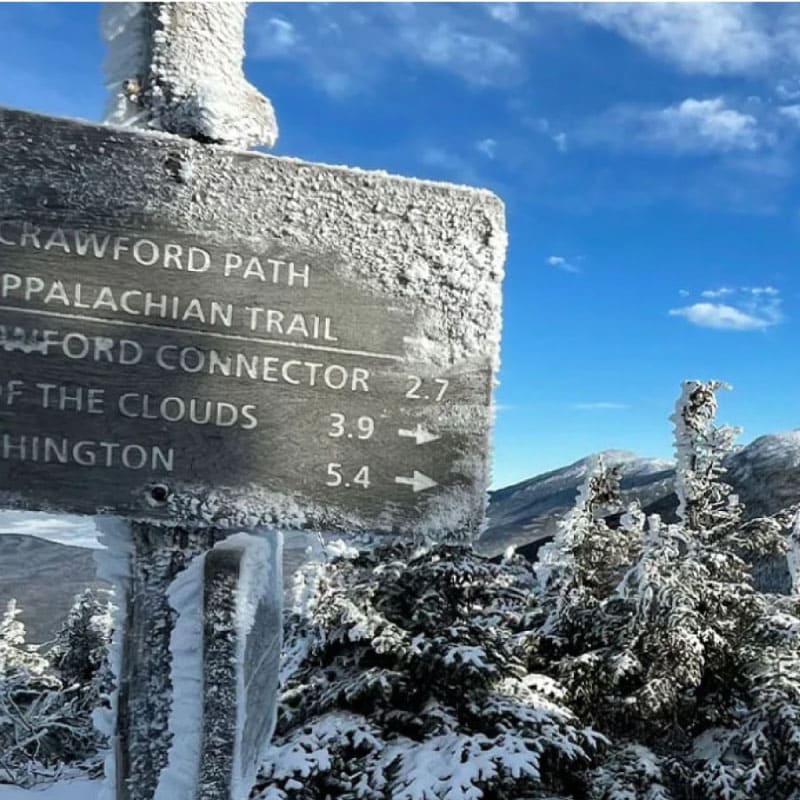 A.T. sign in winter