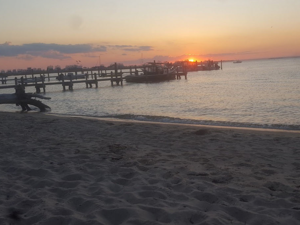 Front cover: Pier at sunset