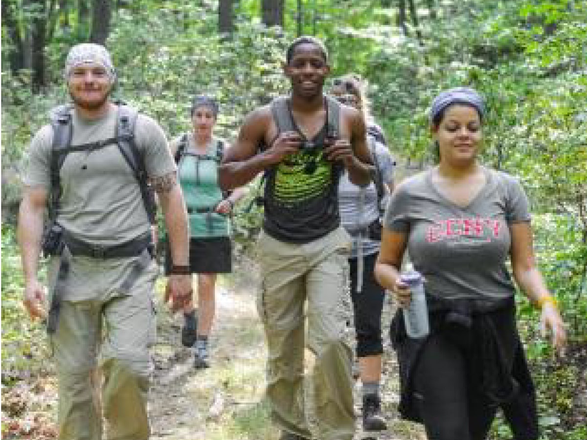 Members of the 20s & 30s Committee hiking