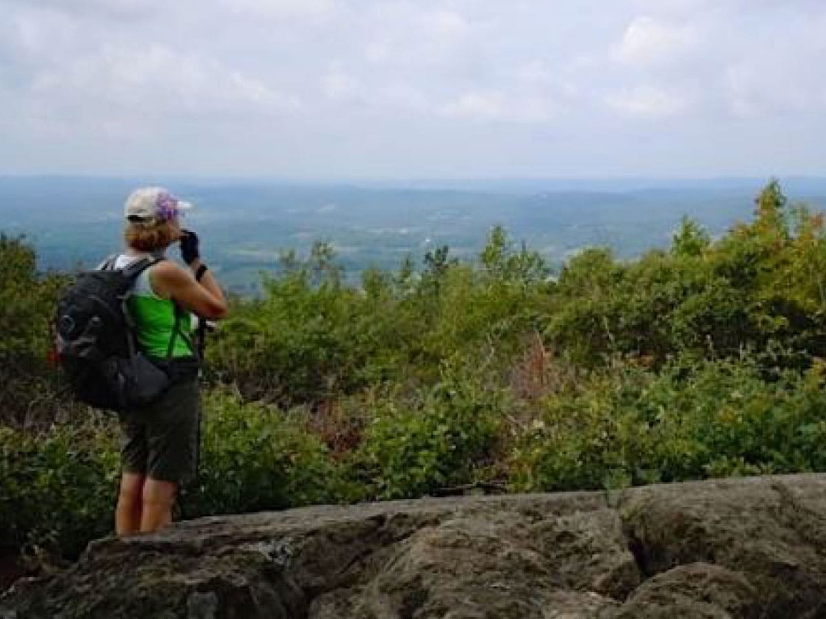 Hiker admiring the view