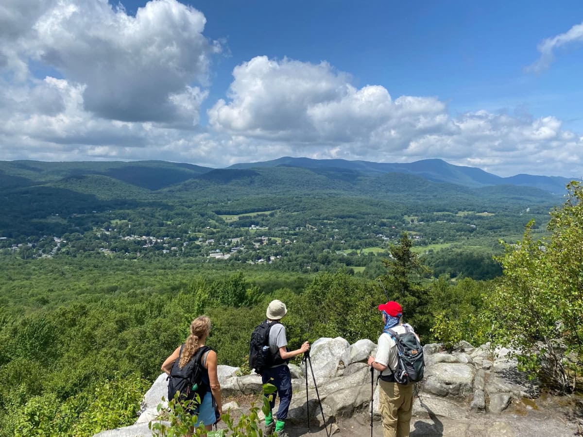 Hikers enjoying a view