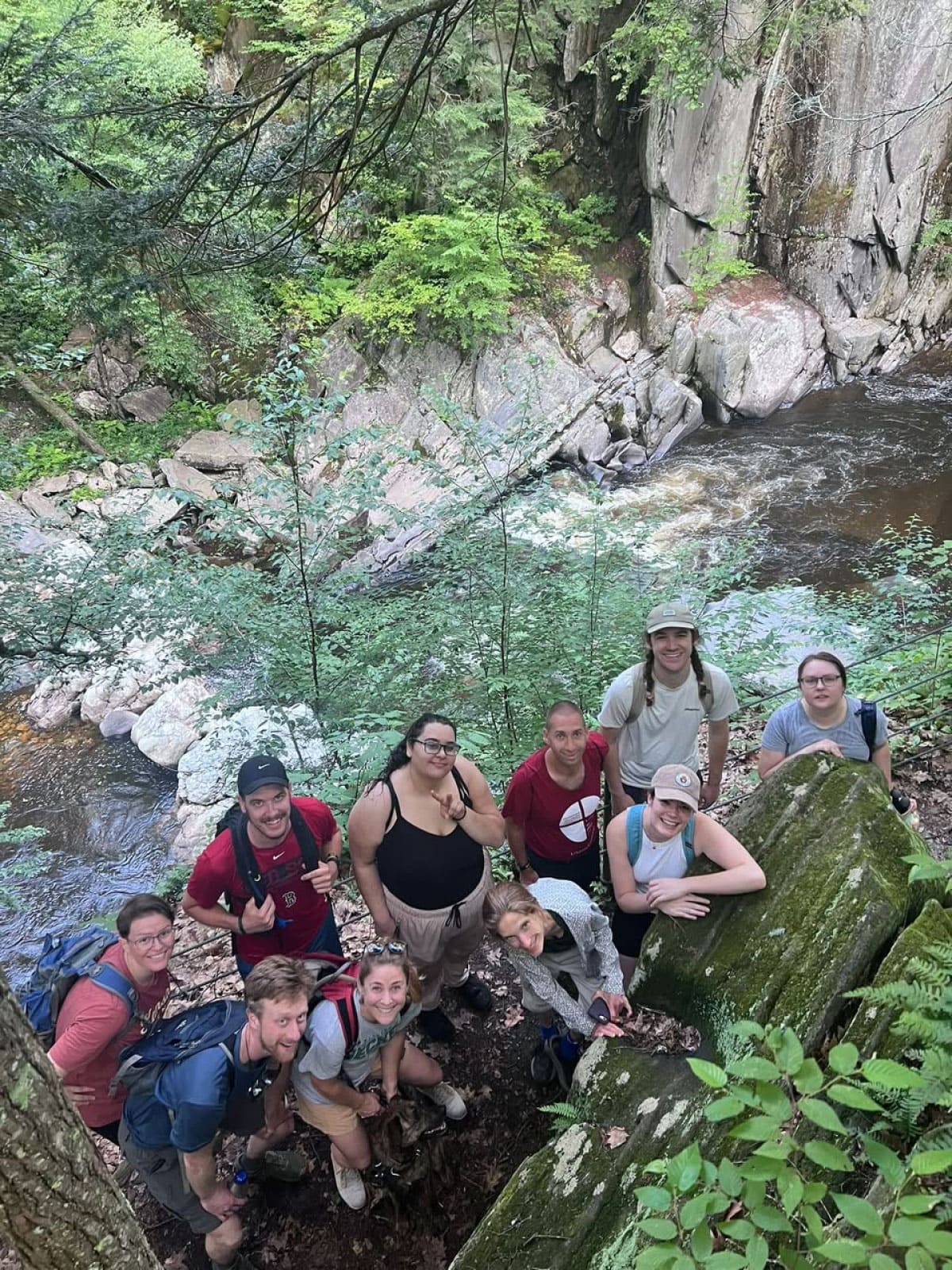 Hikers in Chesterfield Gorge