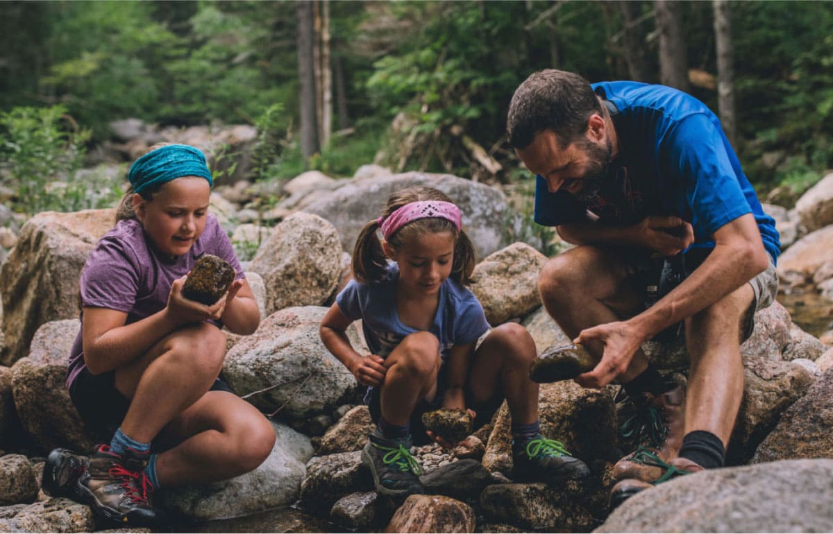 Children on an AMC Family Adventure program