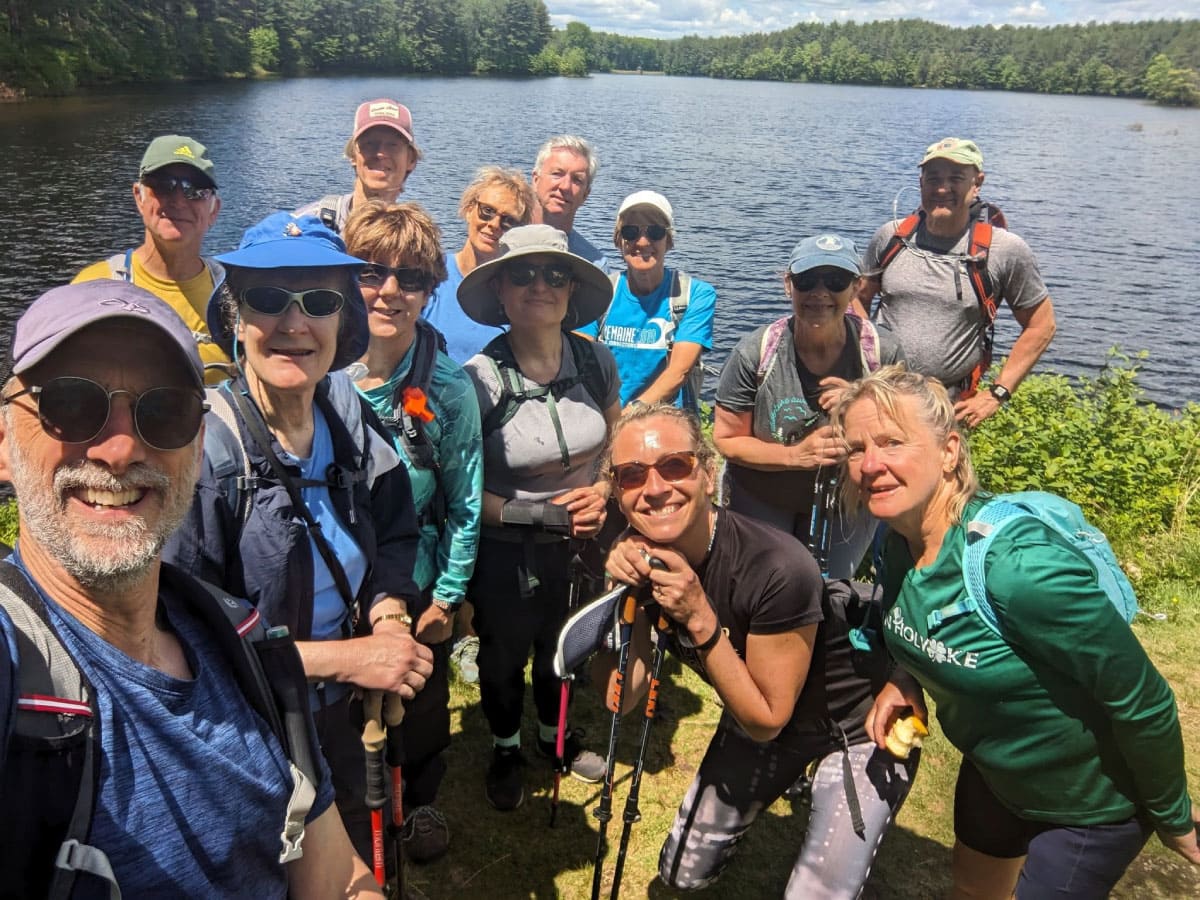 Hikers at Atkins Reservoir
