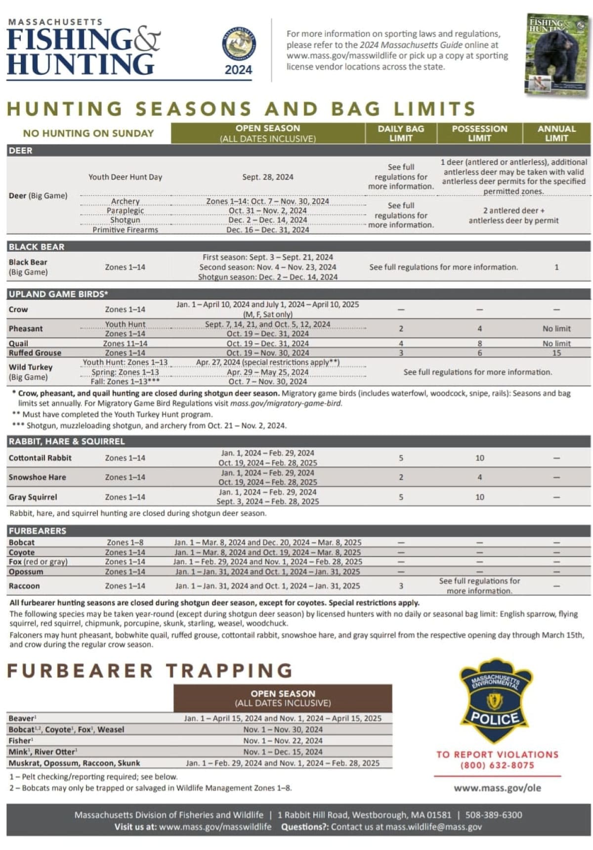Hunting regulations