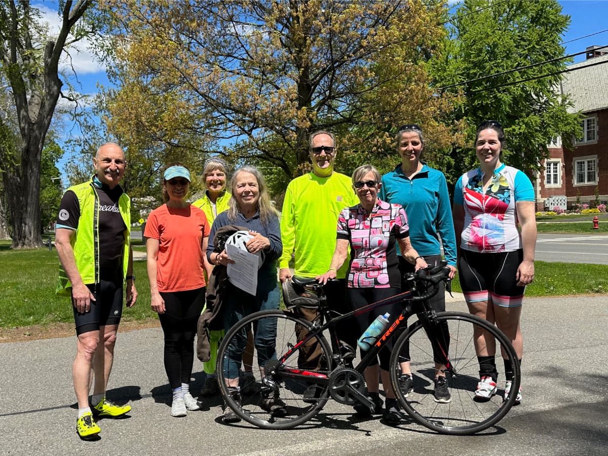 Group of bicyclists