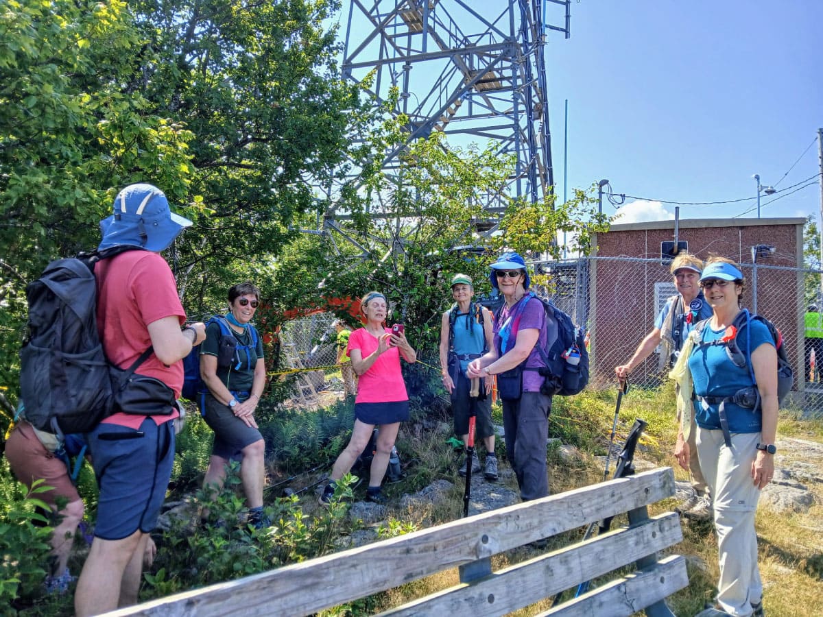 Hikers at the top of Lenox Mtn