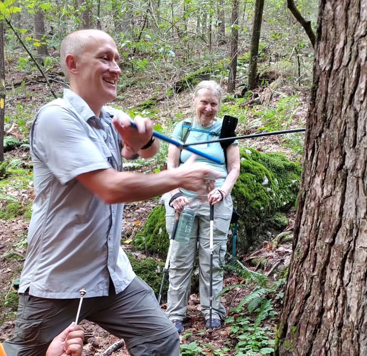 Jim Parshall takes a tree core
