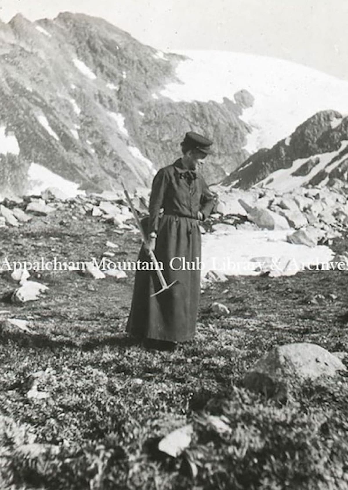 Woman hiking in the mountains