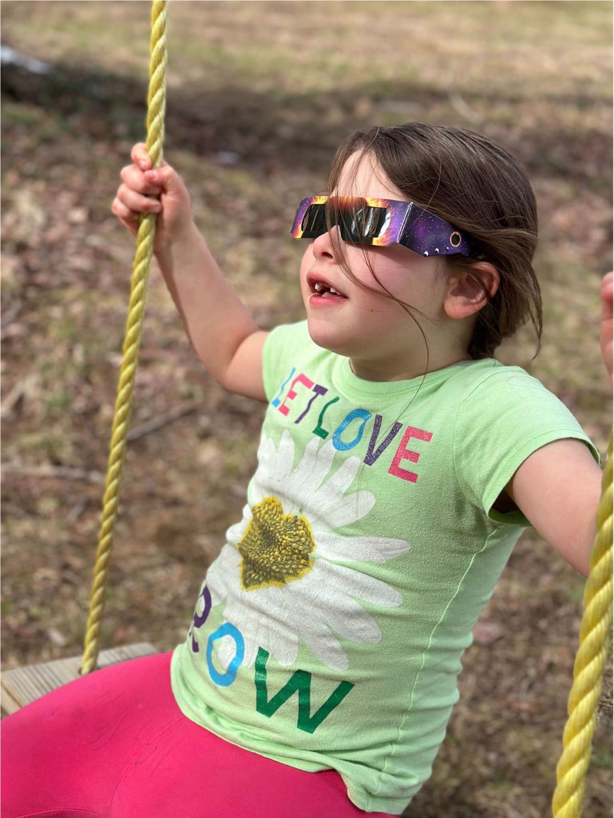 Child on a swing