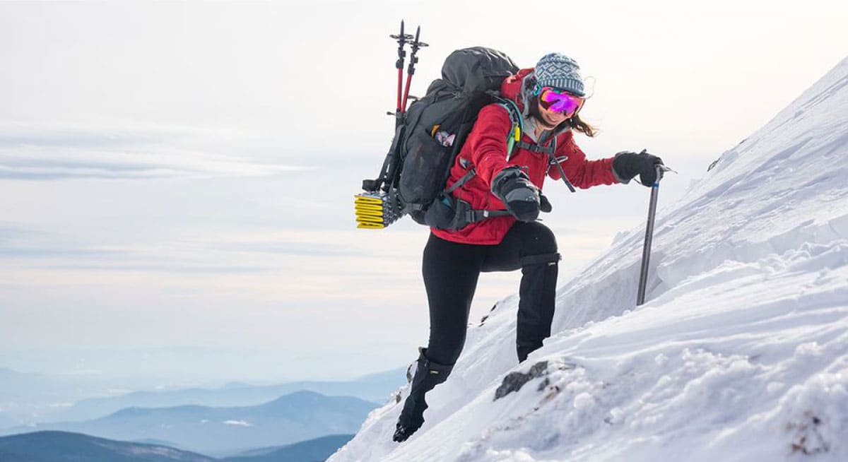 A winter hiker