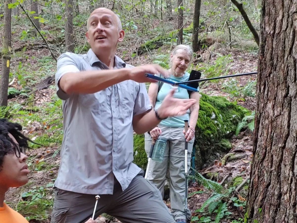 Dr. Tim Parshall demonstrates how to core a tree