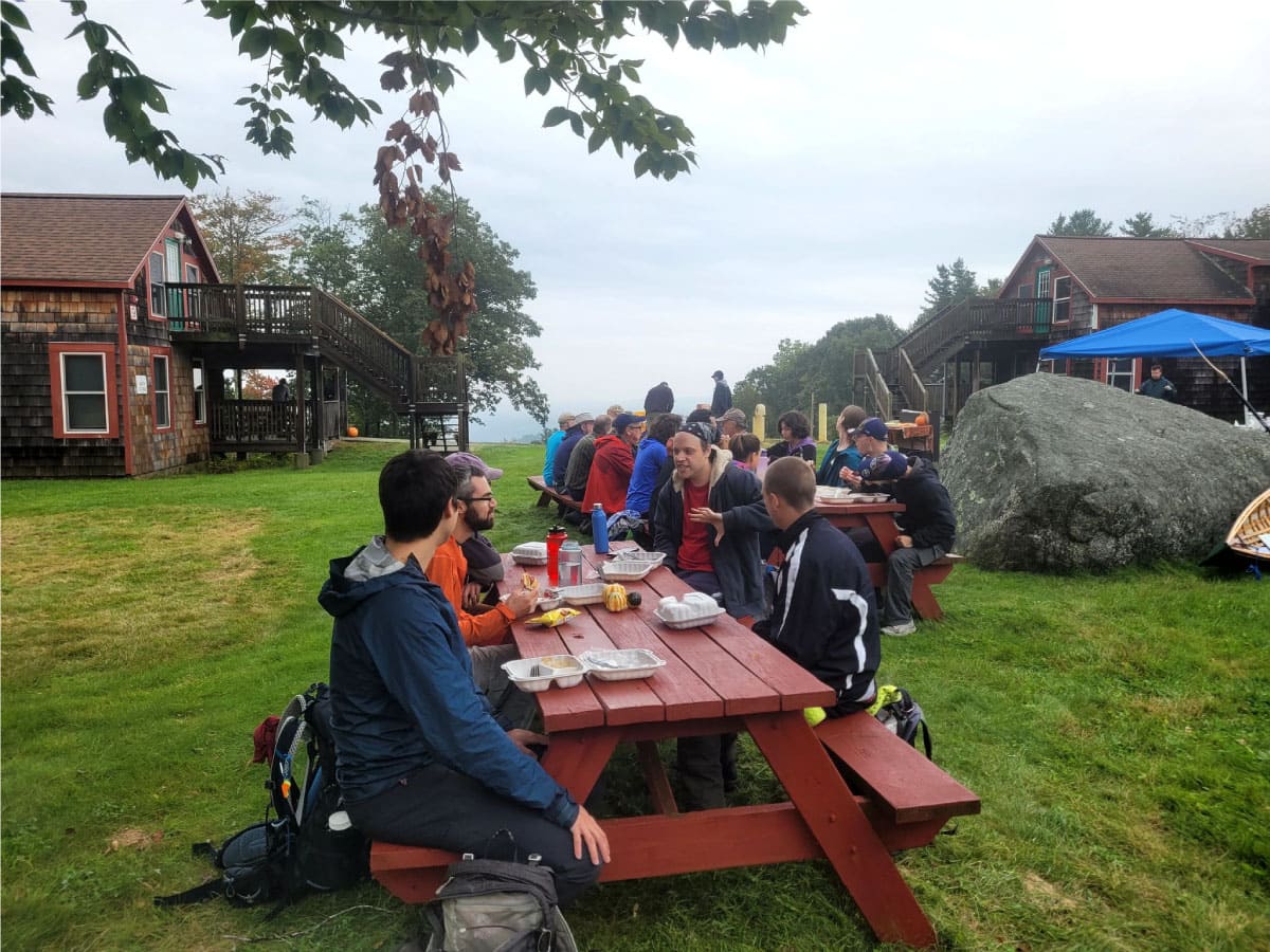 Festival participants enjoy lunch