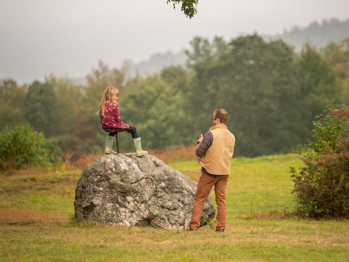 Child on a rock