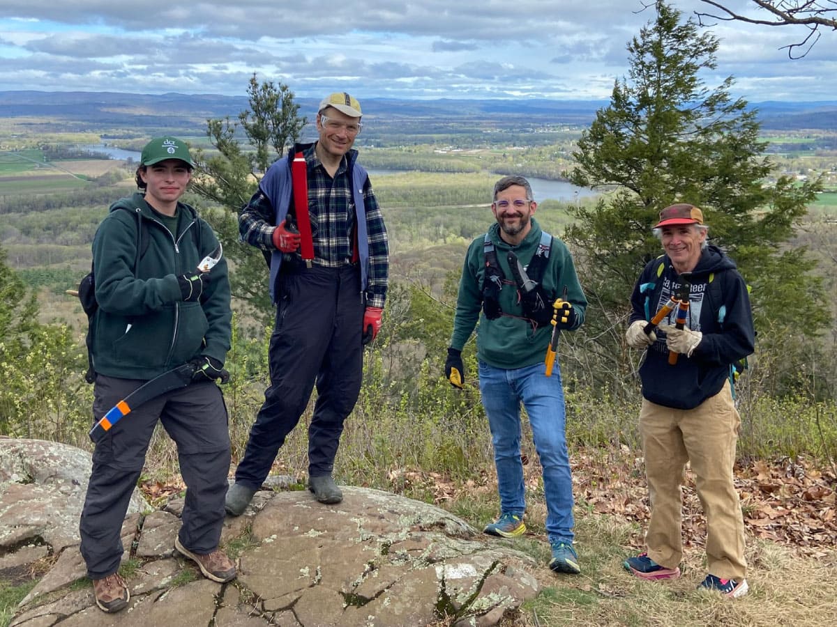 Volunteer trail workers