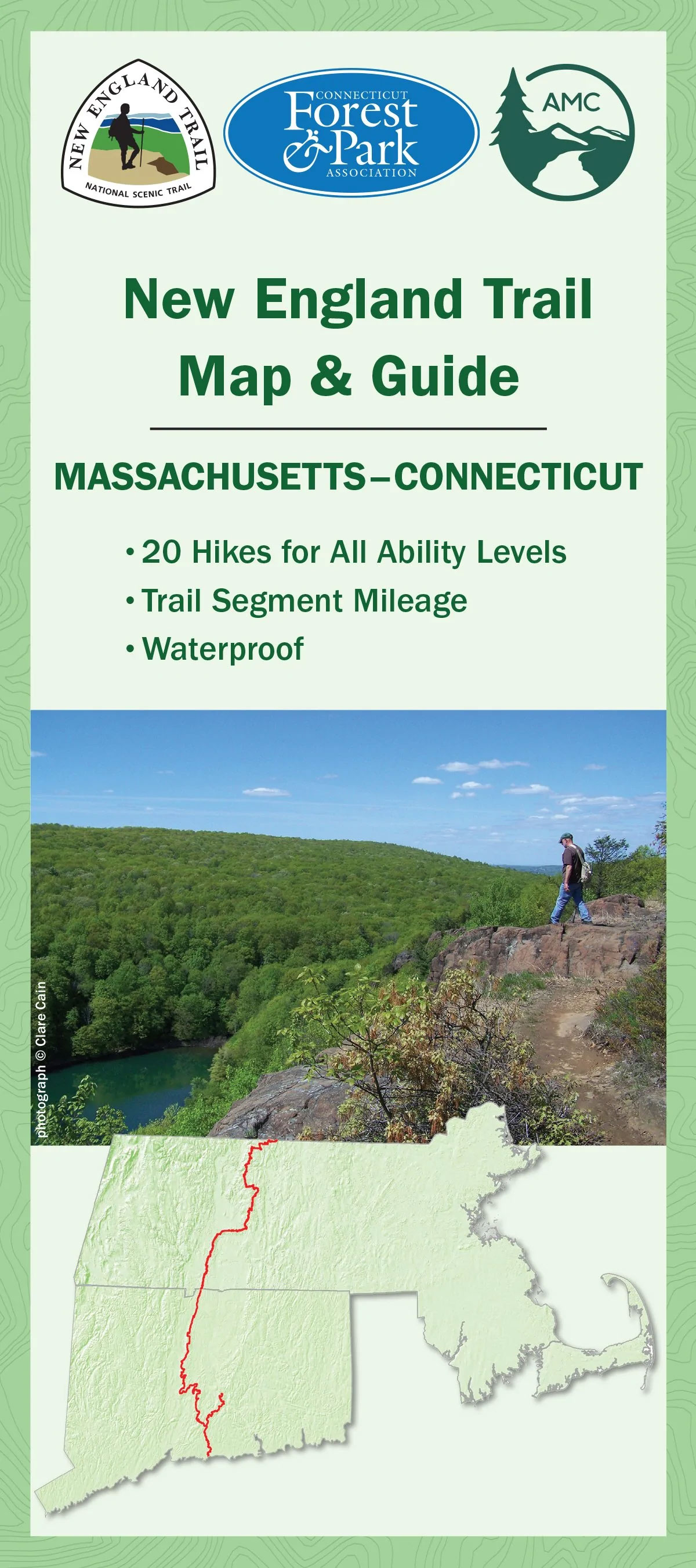 Brochure cover for New England Trail Map & Guide