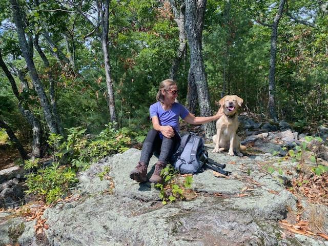 Hiker and her dog