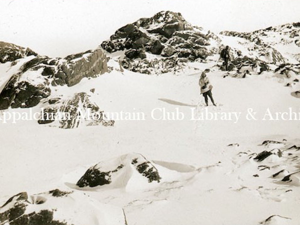 A female hiker on Mount Adams