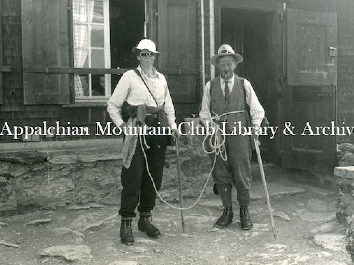 Anna E. Holman and guide Fritz