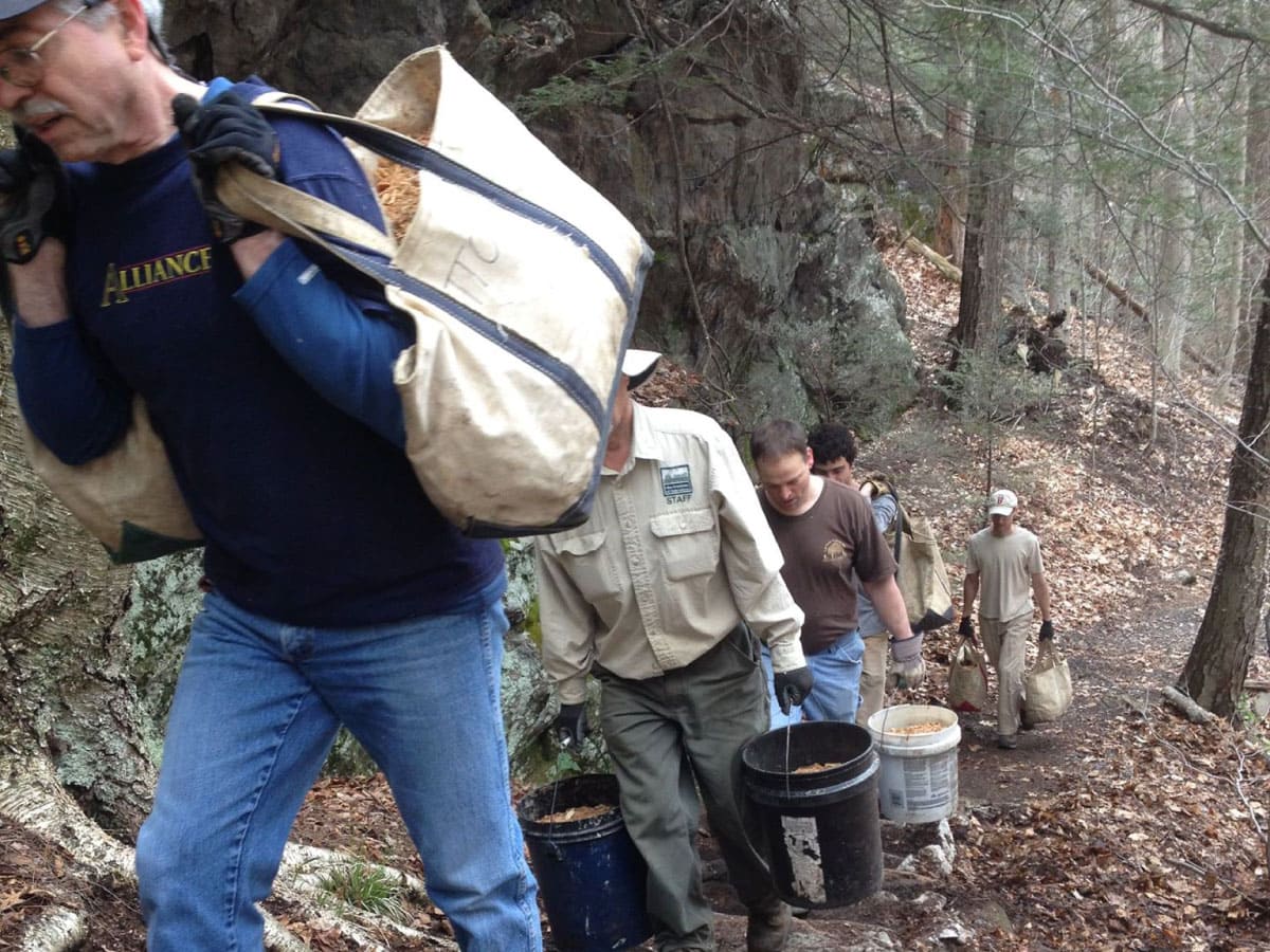 Hauling supplies for trail work