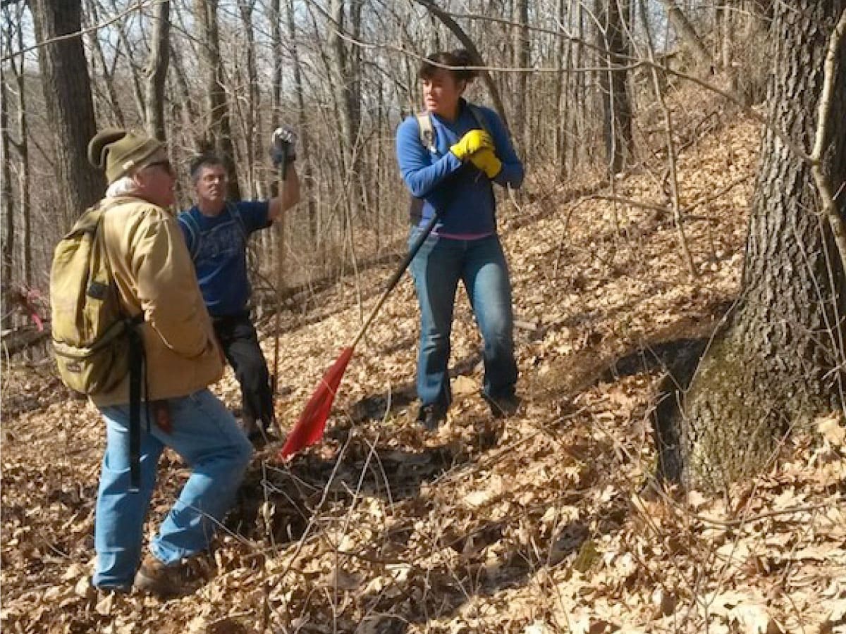 Raking leaves